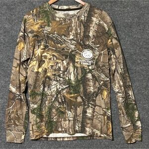 Russell Outdoors Piggly Wiggly Realtree Camo Long Sleeve‎ Pocket T-Shirt Mens M